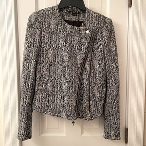 Theory Herringbone and Leather Jacket